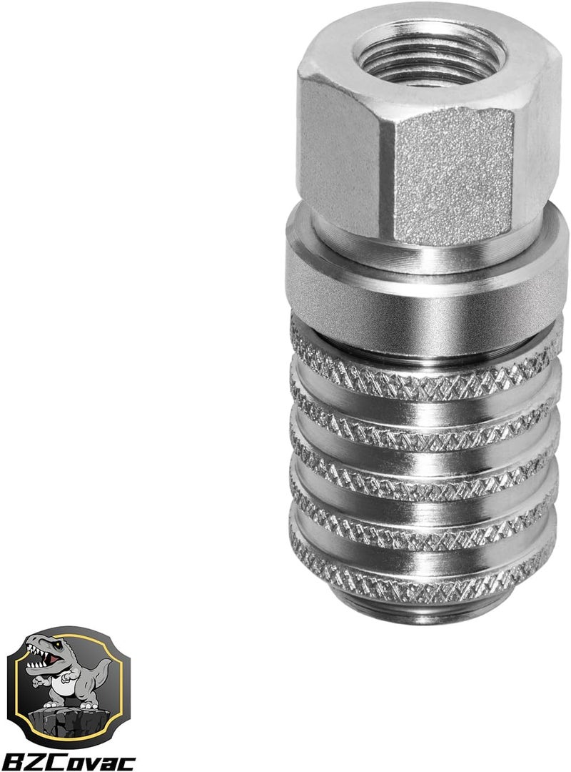 Bzcovac PD242 Quick Couplings for Test Ports and Diagnostic Equipment, 1/4"-18 Female NPTF Thread Size - PD Series - Image 2